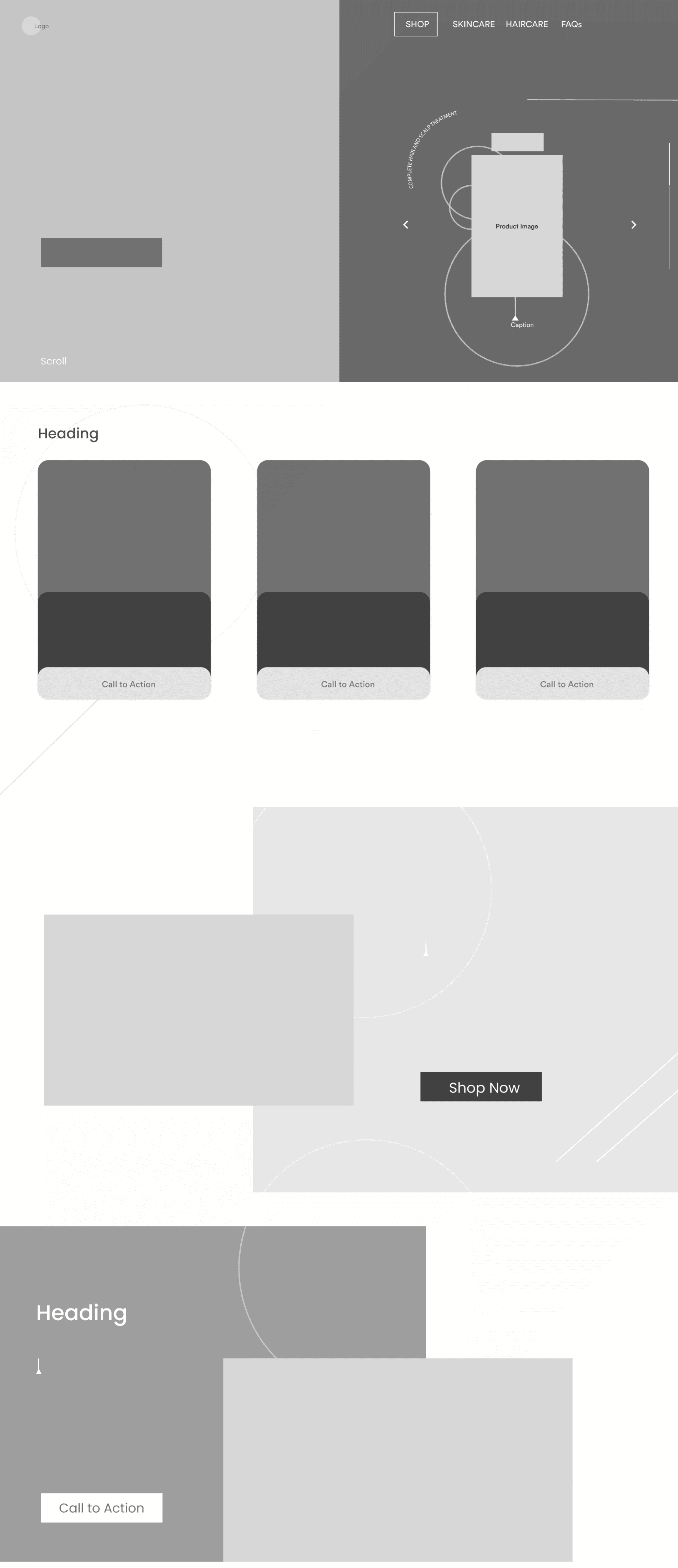 ASL lo-fi wireframe — landing page
